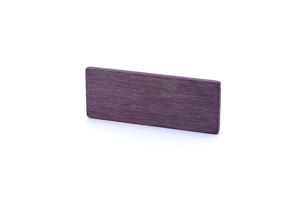 Material for handles: natural wood, purpleheart